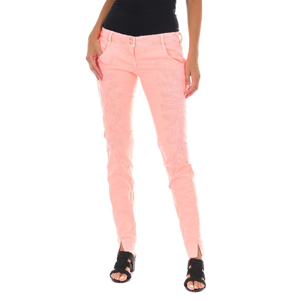 Bestickte Slim Fit Hose