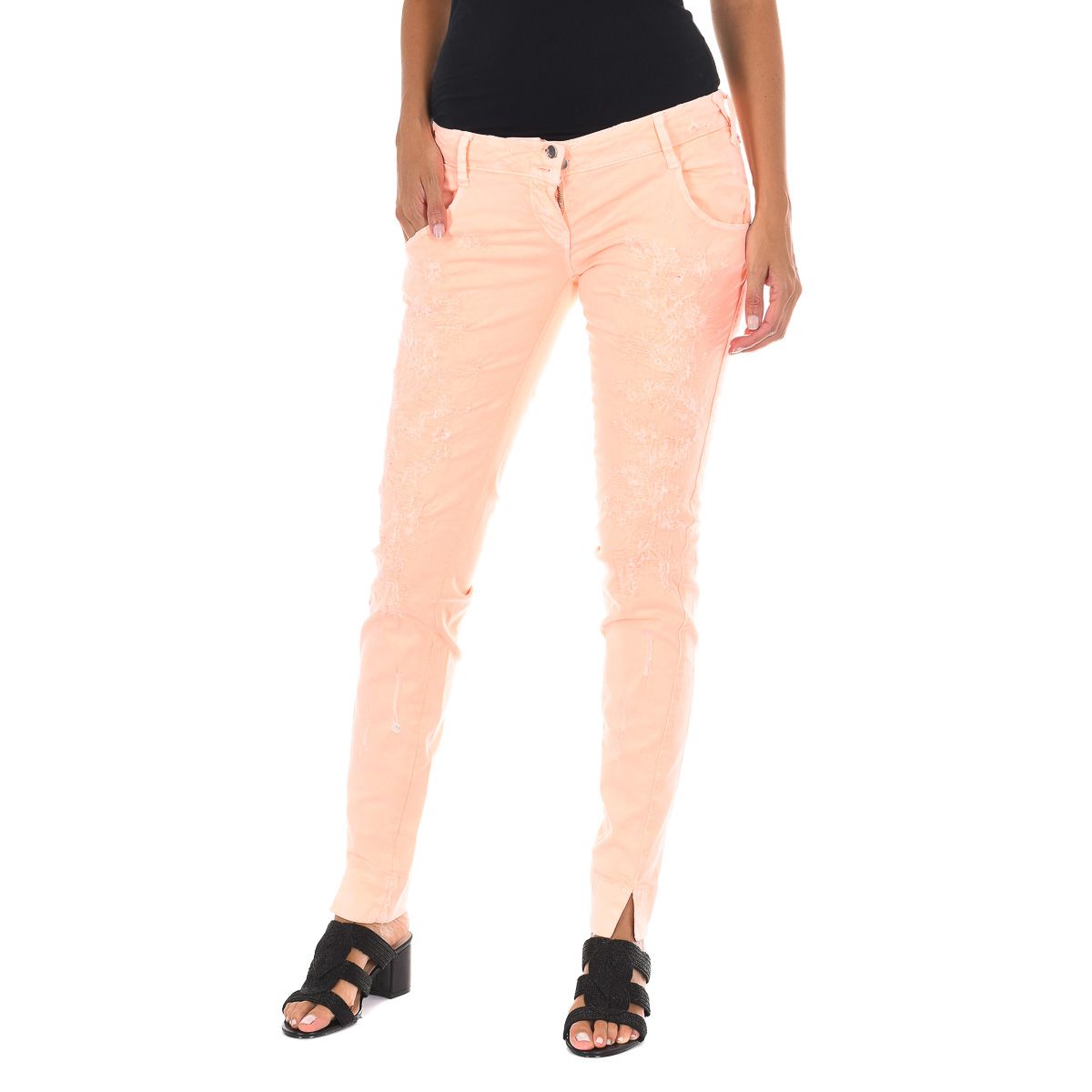 Bestickte Slim Fit Hose