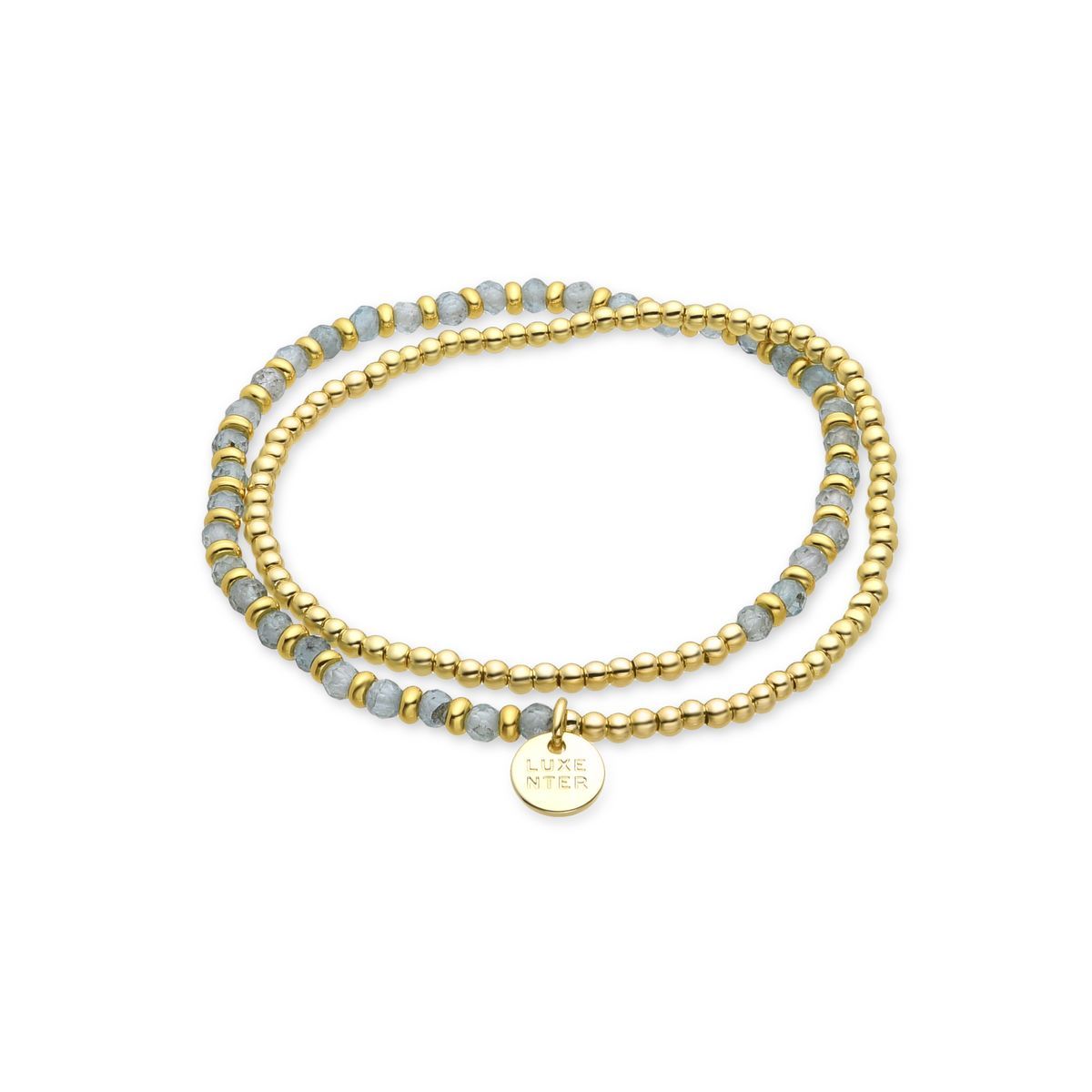 Zartes, vergoldetes Perlenarmband-Set