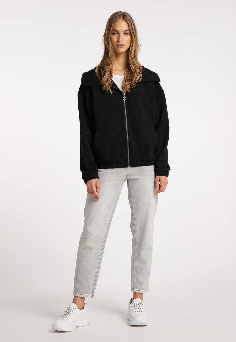 Oversized Sweatjacke mit Reißverschluss