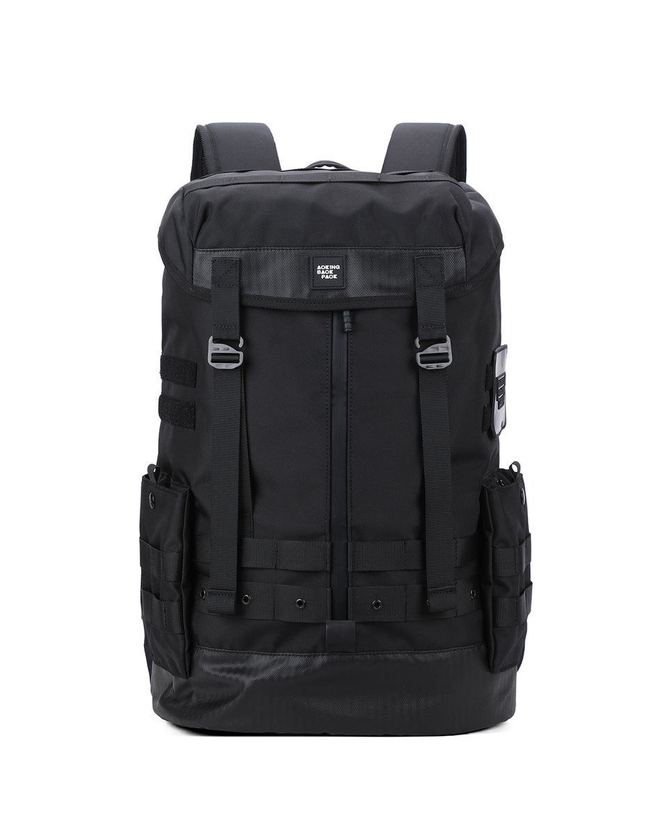 Moderner Unisex-Laptop-Rucksack in Schwarz
