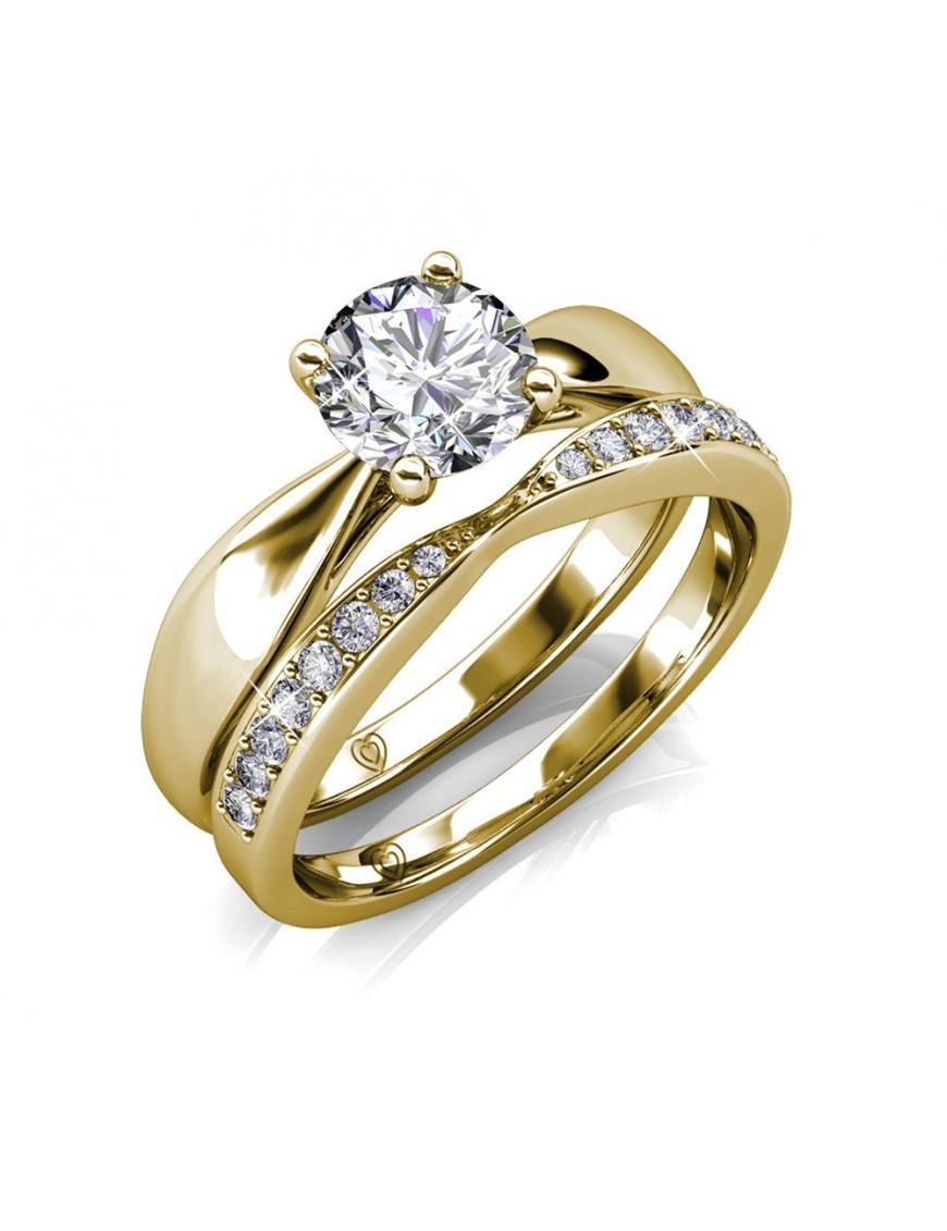 Prestige Kristall-Doppelring-Set