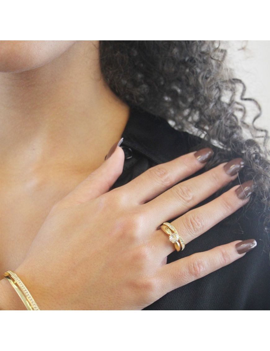 Prestige Kristall-Doppelring-Set