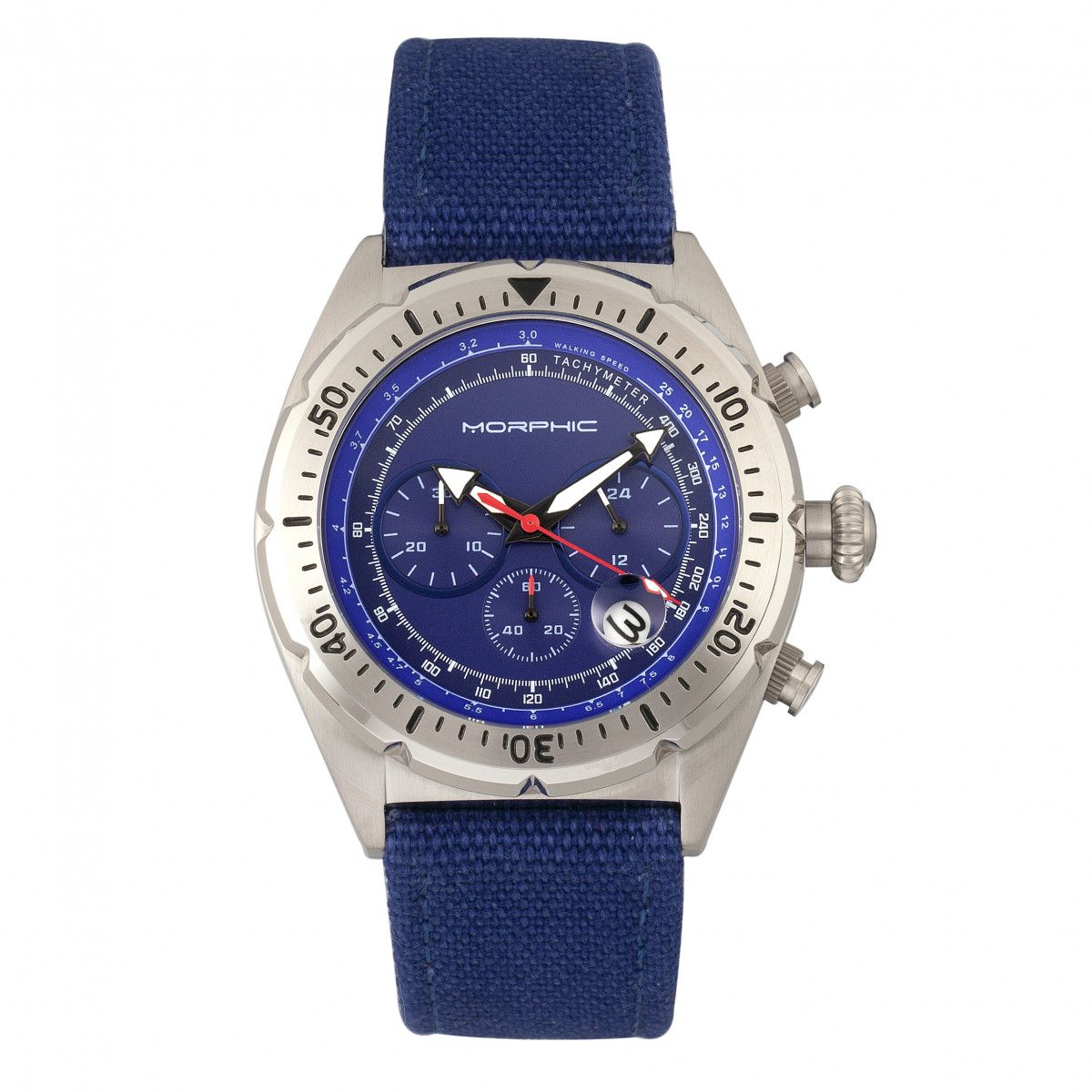 Schwarze Chronographenuhr mit Tachymeter