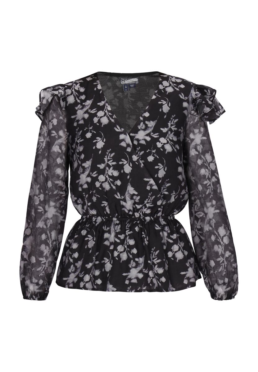 Lochstickerei Button-Down Bluse