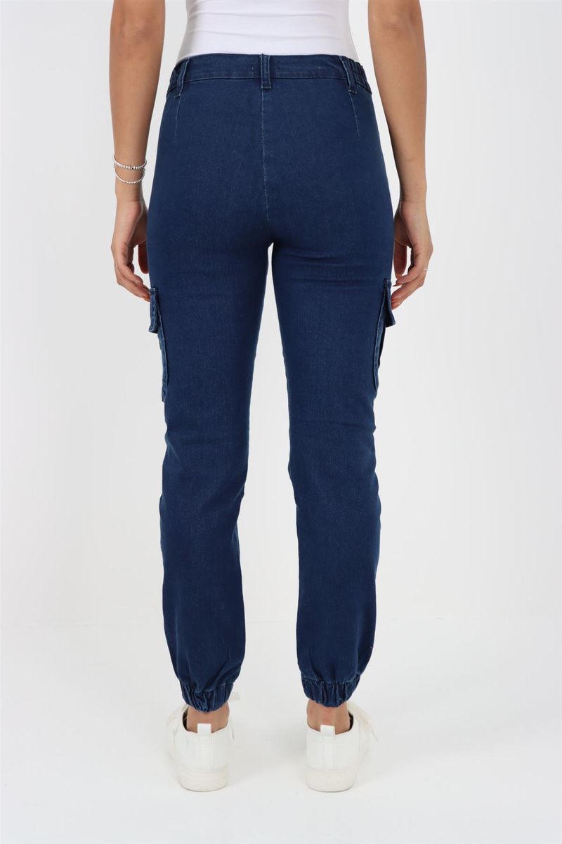 Denim-Joggers mit Bündchen und Cargo-Taschen