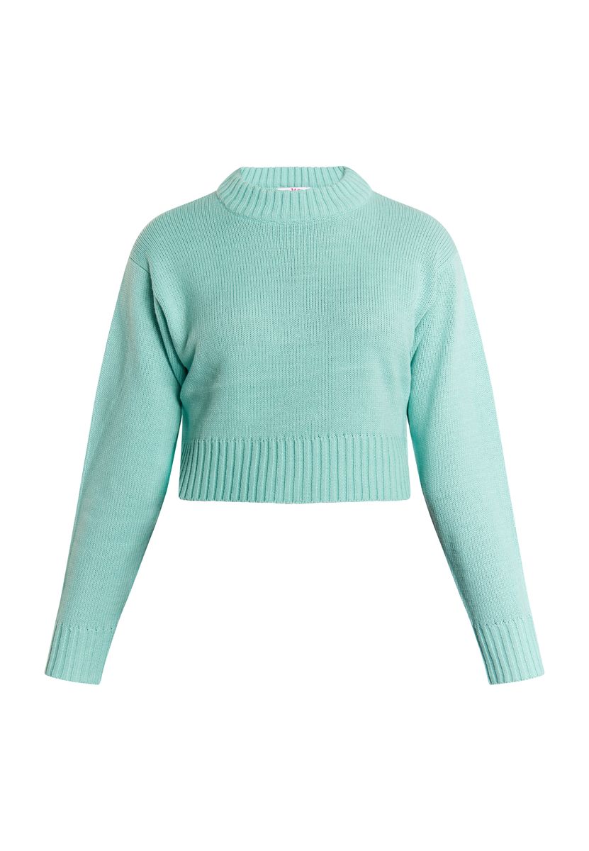 Kurzer Rippstrickpullover