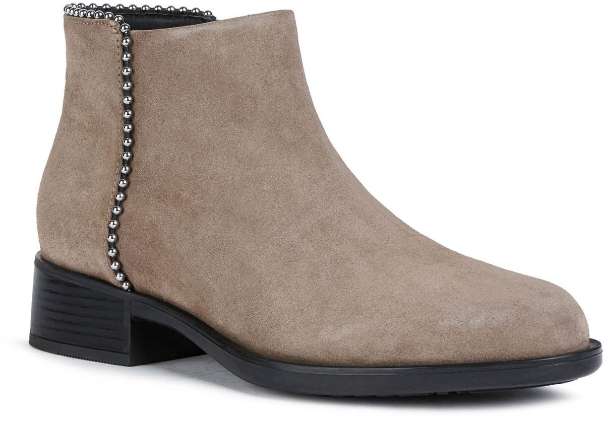 Geox Resia Wildleder Damenstiefel In Dunkelbeige