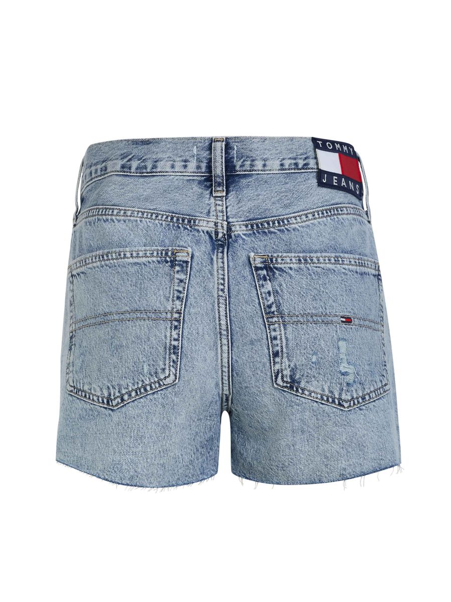 Distressed Denim-Shorts mit hohem Bund