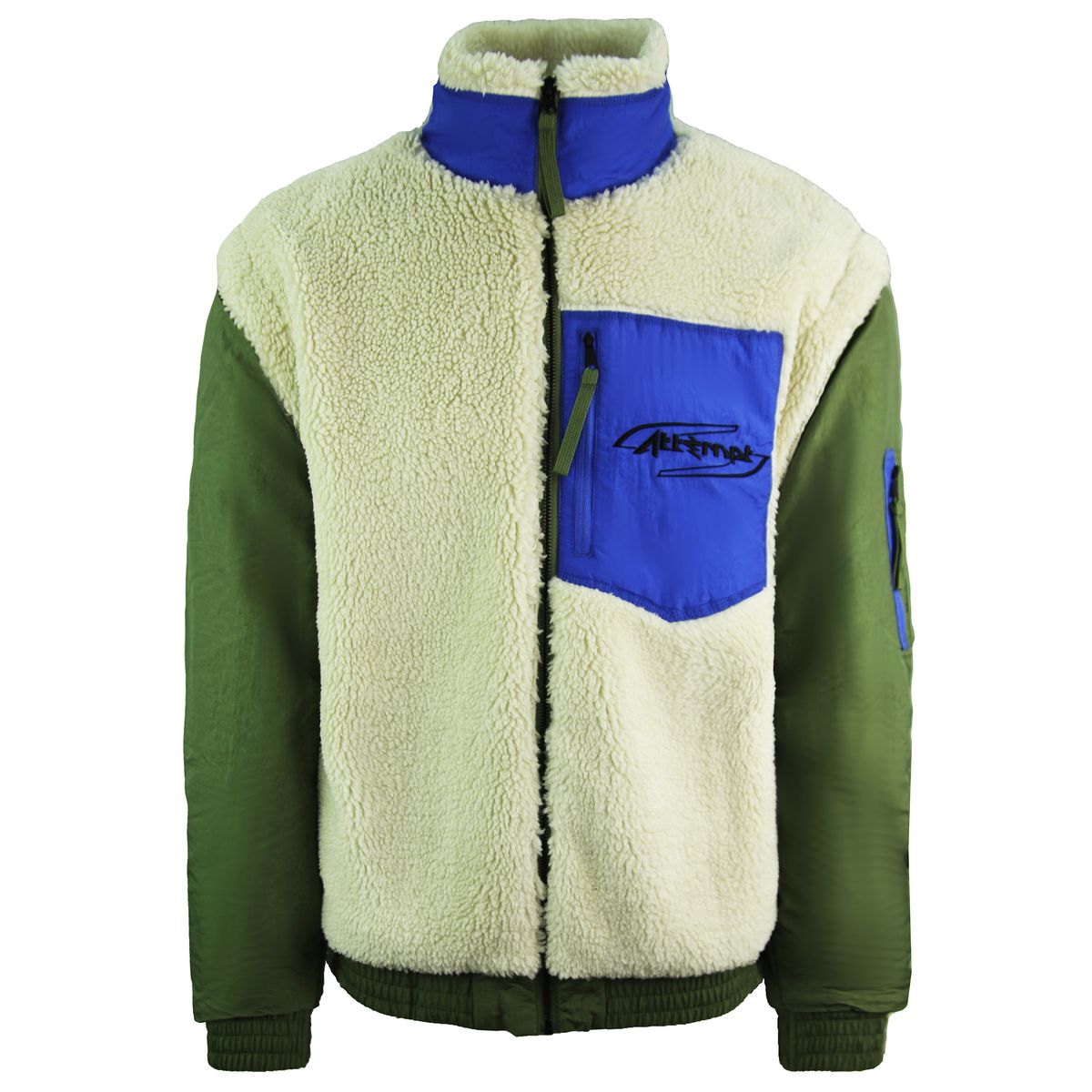 Sherpa Bomberjacke mit Colorblock-Design