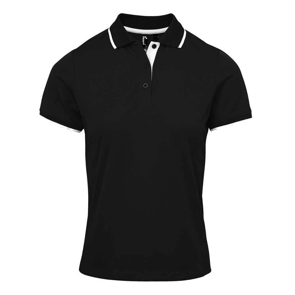 Piqué-Poloshirt mit Kontrastbesatz