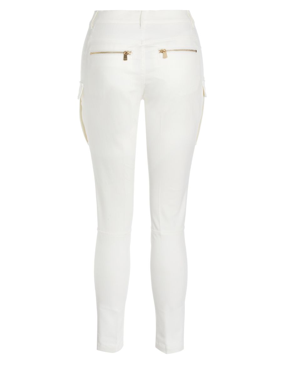 Schmal geschnittene Cargohose mit Nahtdetails
