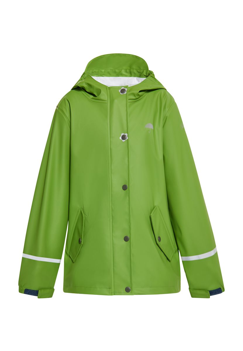 Grüne Regenjacke mit Kapuze für Kinder