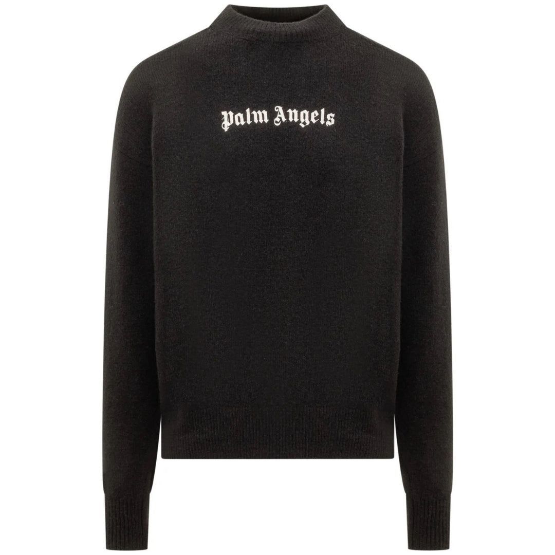Klassischer Merinowollpullover mit Logo