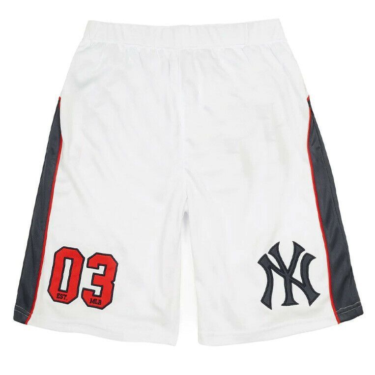 NY Yankees Weiße Mesh-Shorts
