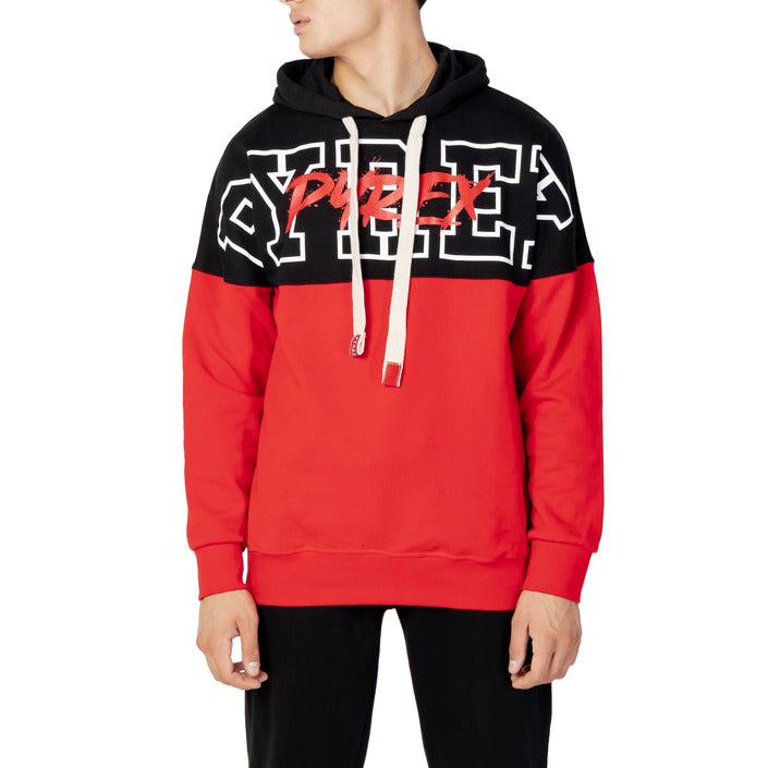 Zweifarbiger Hoodie mit Grafikprint