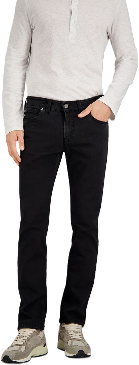 Herren Slim Fit Schwarze Jeans