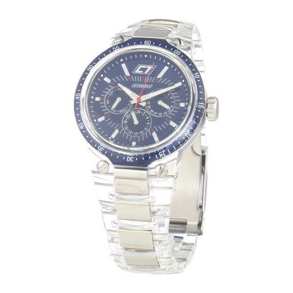 Chronotech Quarzuhr mit blauem Zifferblatt