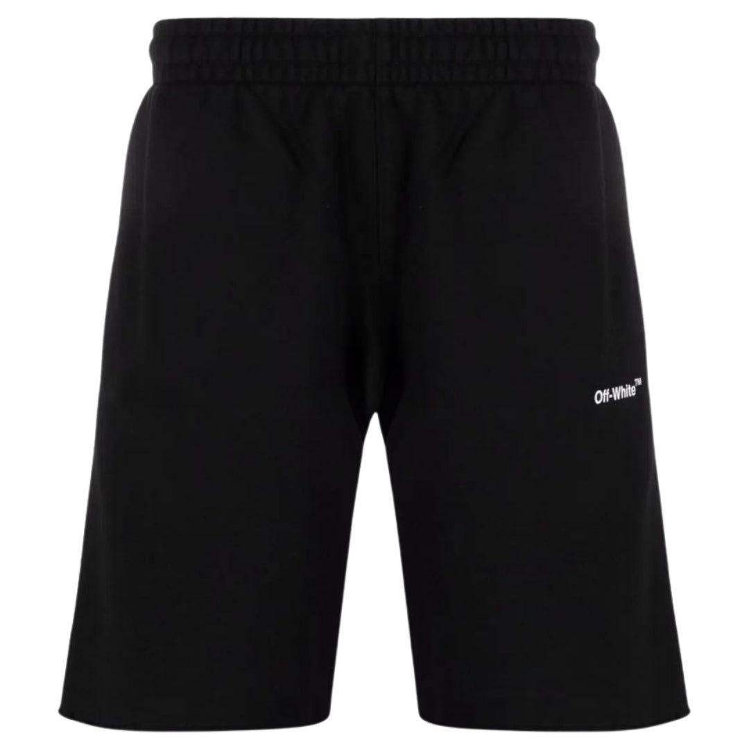 Schwarze Logo-Print-Sweatshorts