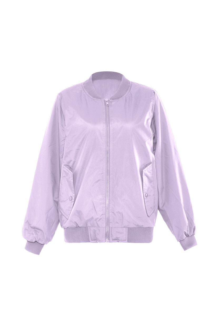 Sportive Glänzende Blousonjacke