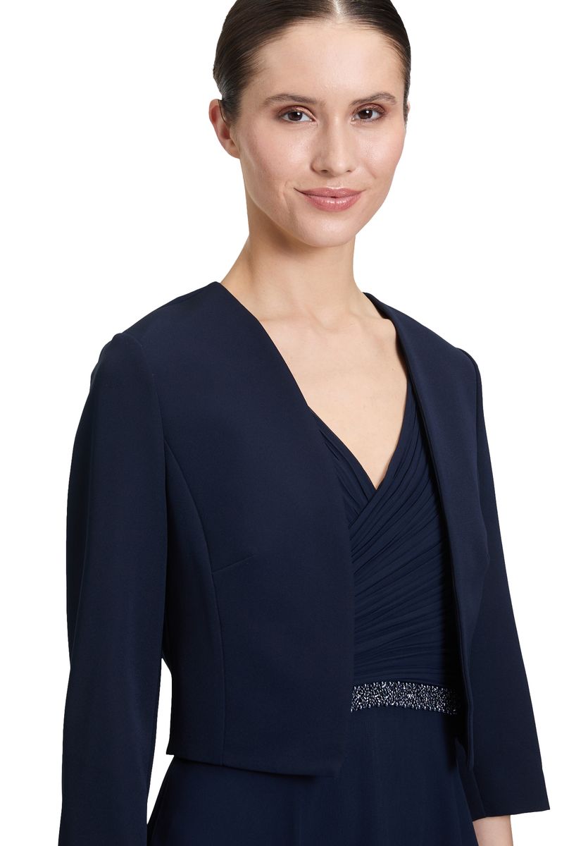 Elegante Cropped Satin Bolero Jacke