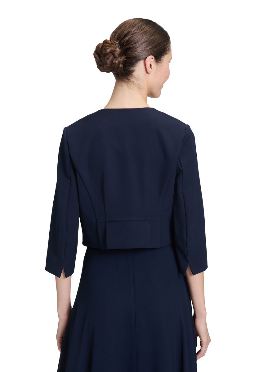 Elegante Cropped Satin Bolero Jacke