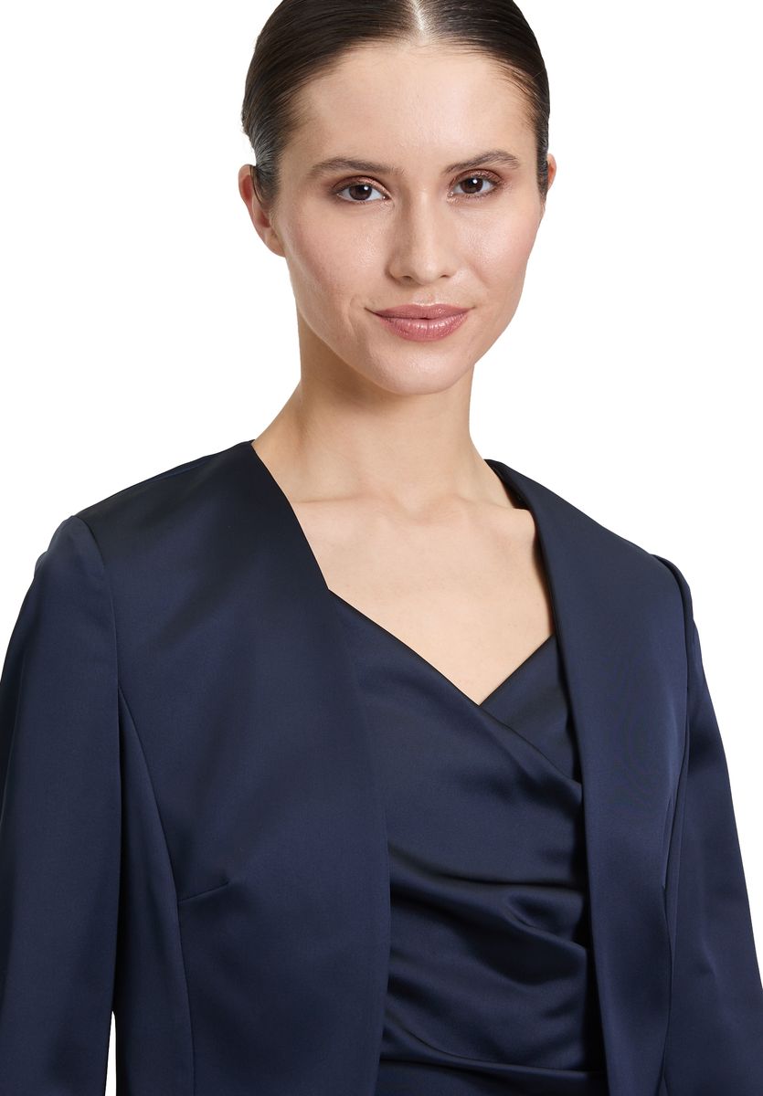 Elegante Cropped Satin Bolero Jacke