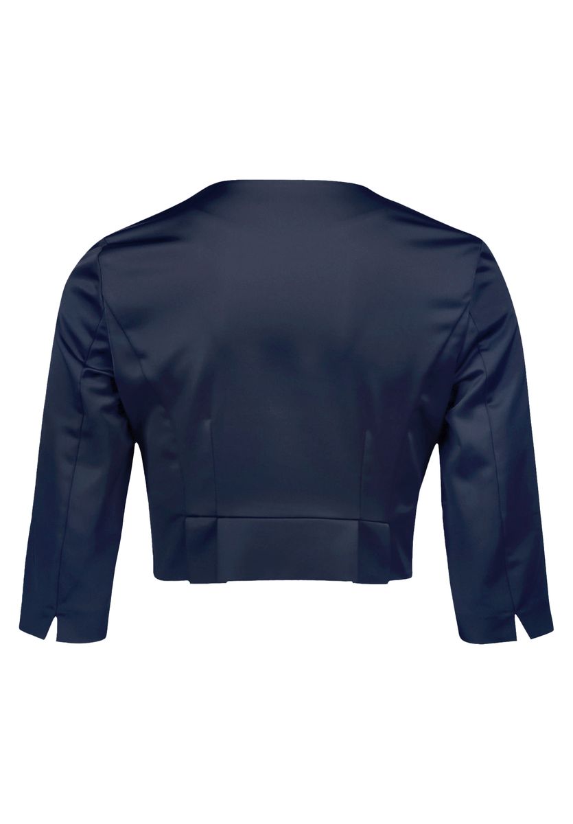 Elegante Cropped Satin Bolero Jacke