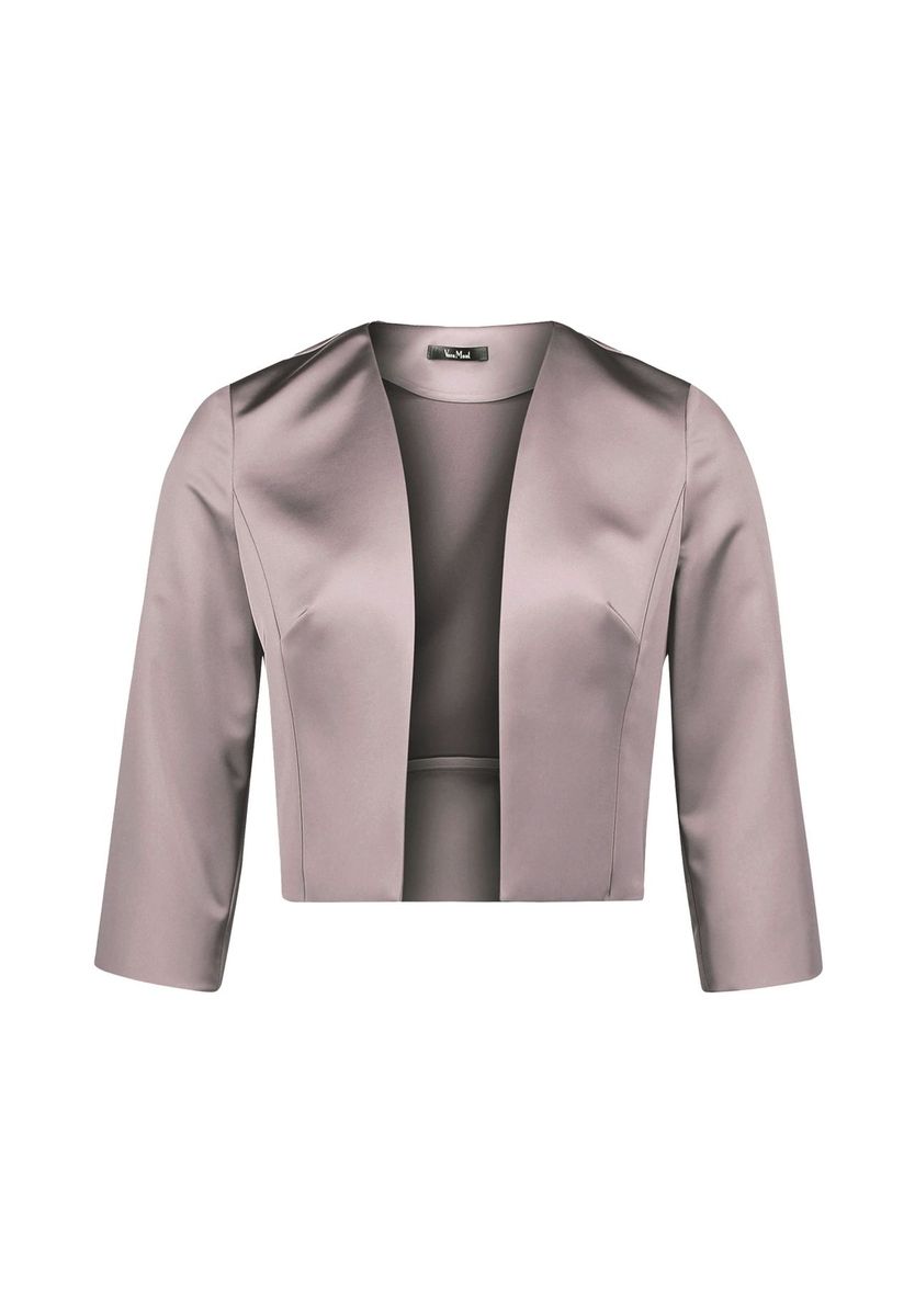 Elegante Cropped Bolero Jacke aus Satin