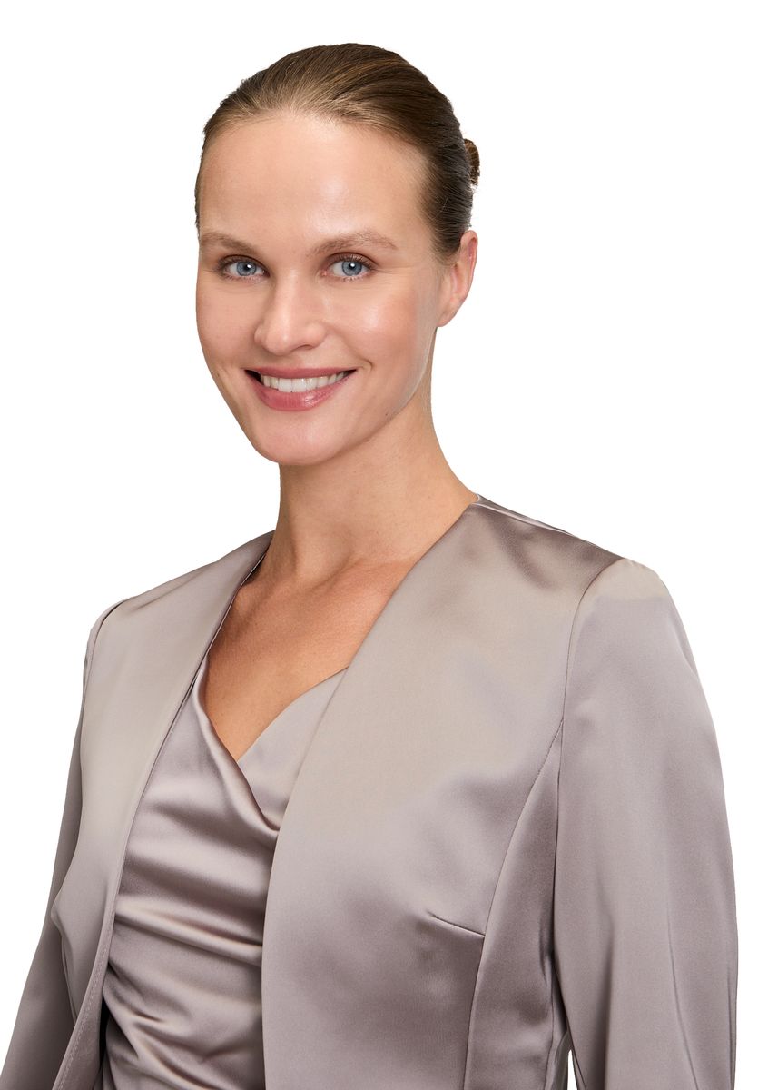 Elegante Cropped Bolero Jacke aus Satin