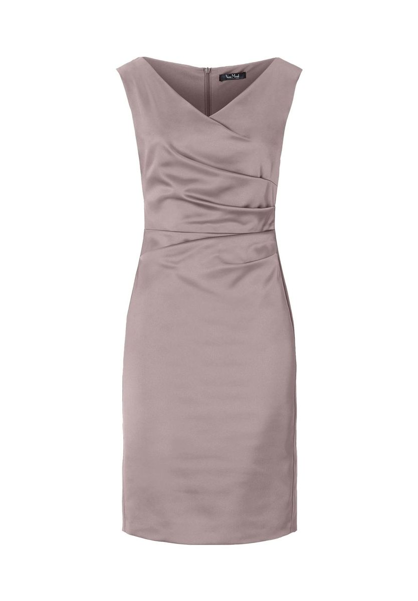 Elegantes ärmelloses Etuikleid mit Drapierung