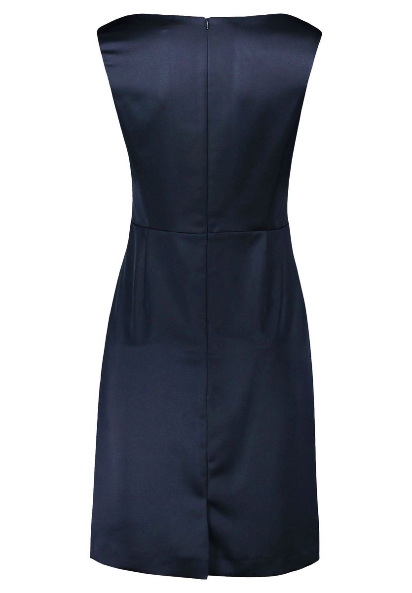 Elegantes marineblaues ärmelloses Etuikleid