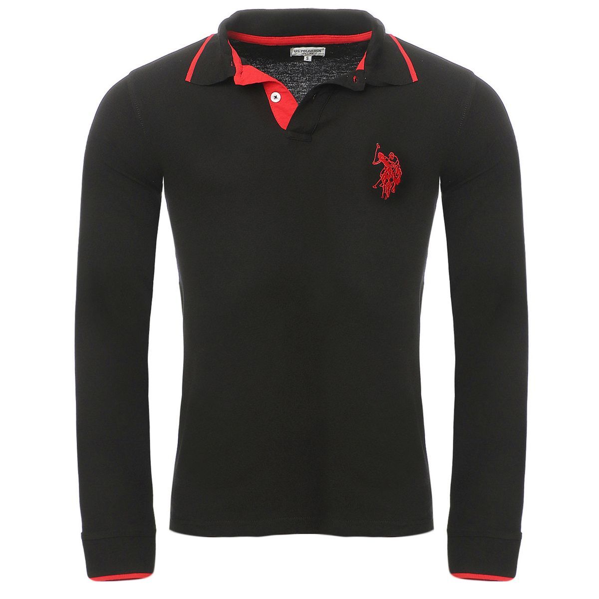 Klassisches Langarm-Poloshirt