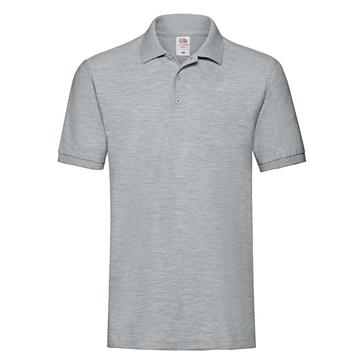 Klassisches meliertes graues Poloshirt