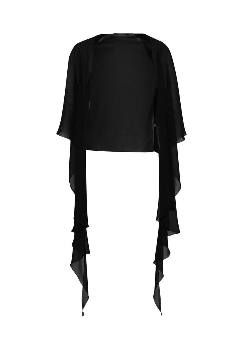 Elegante Chiffon-Stola mit Volant-Detail