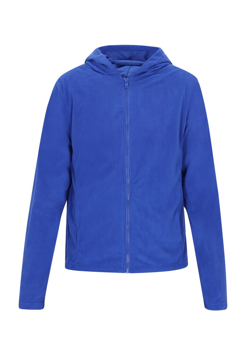 Lässige Fleece Zip-Up Kapuzenjacke