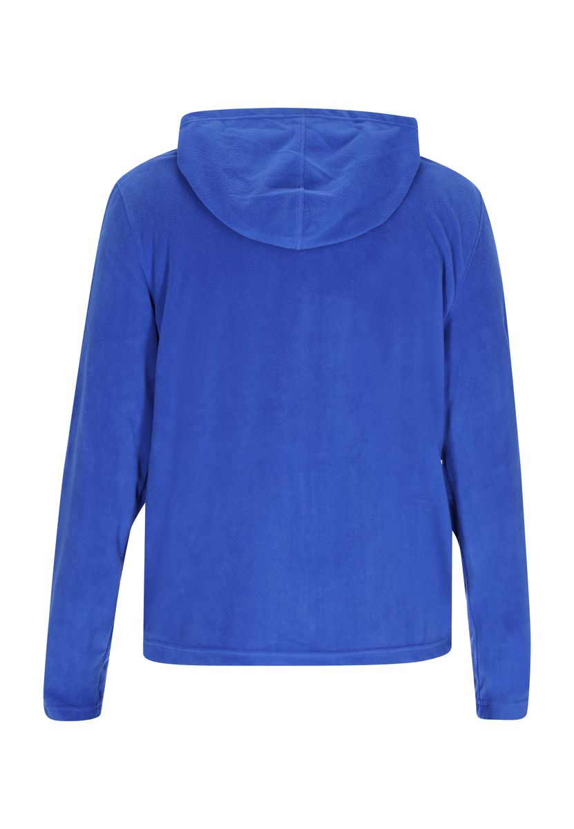Fleecejacke mit Kapuze und Reißverschluss