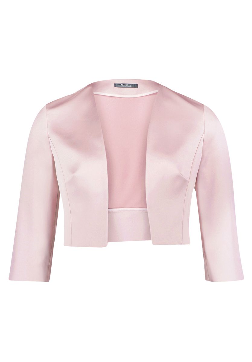 Kurze Bolero Jacke aus Satin mit Ärmeln