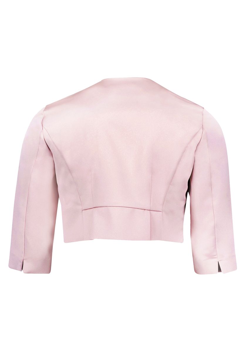 Kurze Bolero Jacke aus Satin mit Ärmeln
