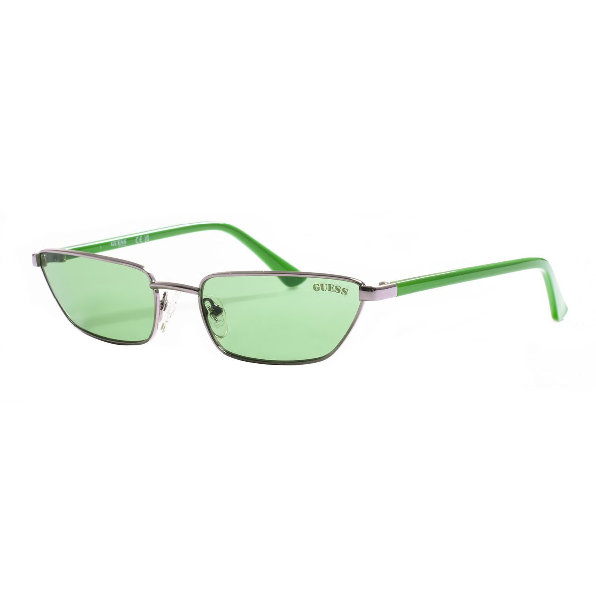 Schmale rechteckige getönte Sonnenbrille