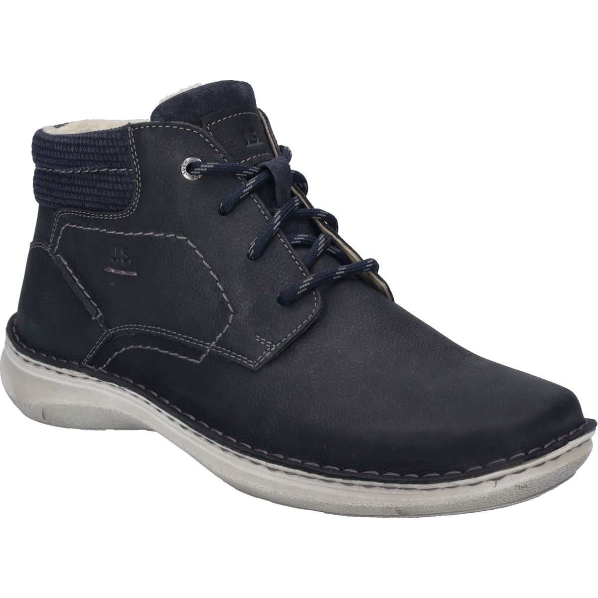 Schnürstiefelette aus Leder