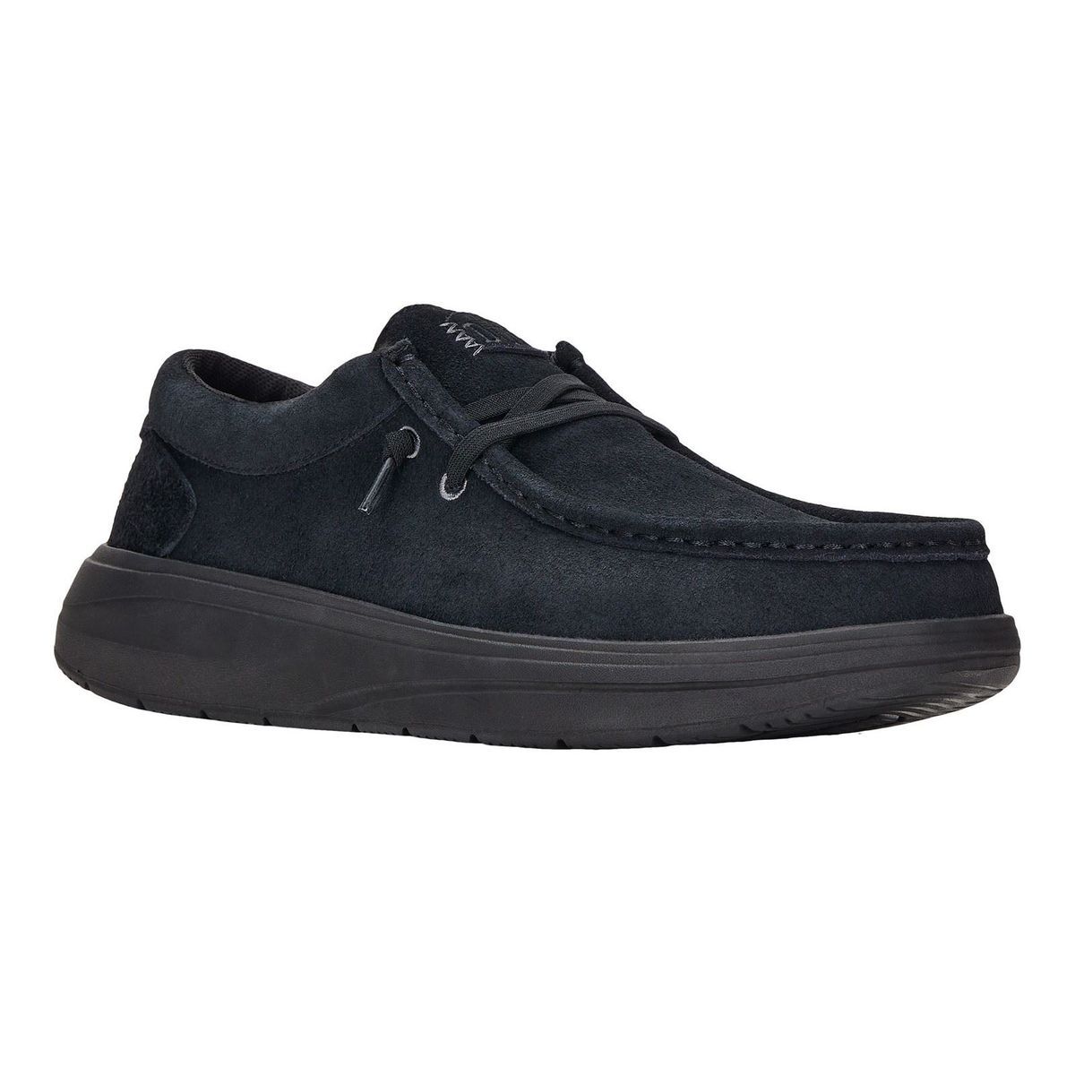 HEYDUDE Wally X Wildleder Herren Schwarz Bootsschuhe