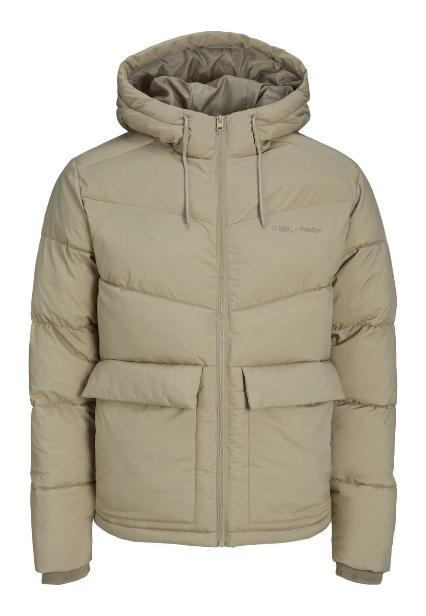 Herren Gepolsterte Kapuzen-Pufferjacke