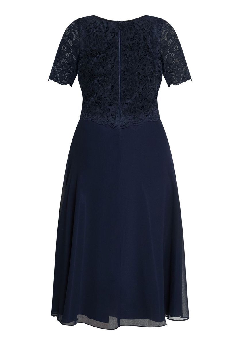 Elegantes Cocktailkleid mit Chiffon und Spitze