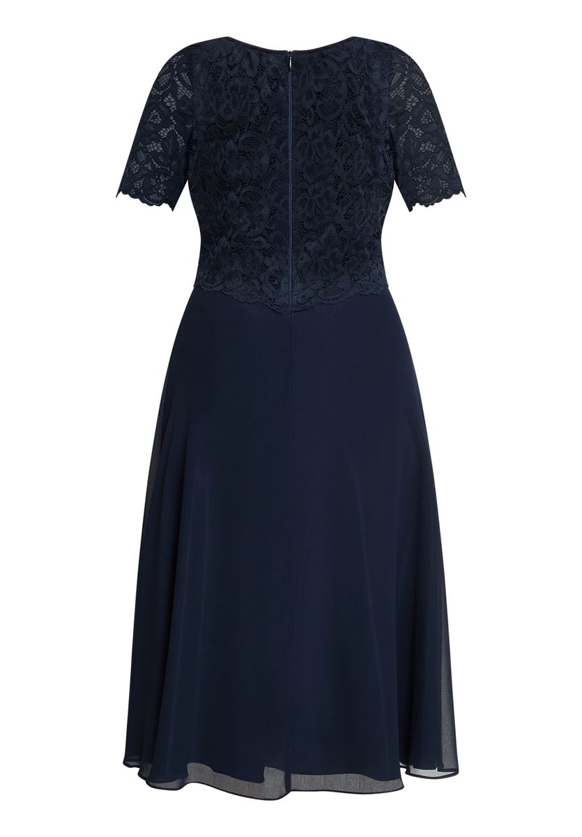 Elegantes Cocktailkleid mit Chiffon und Spitze