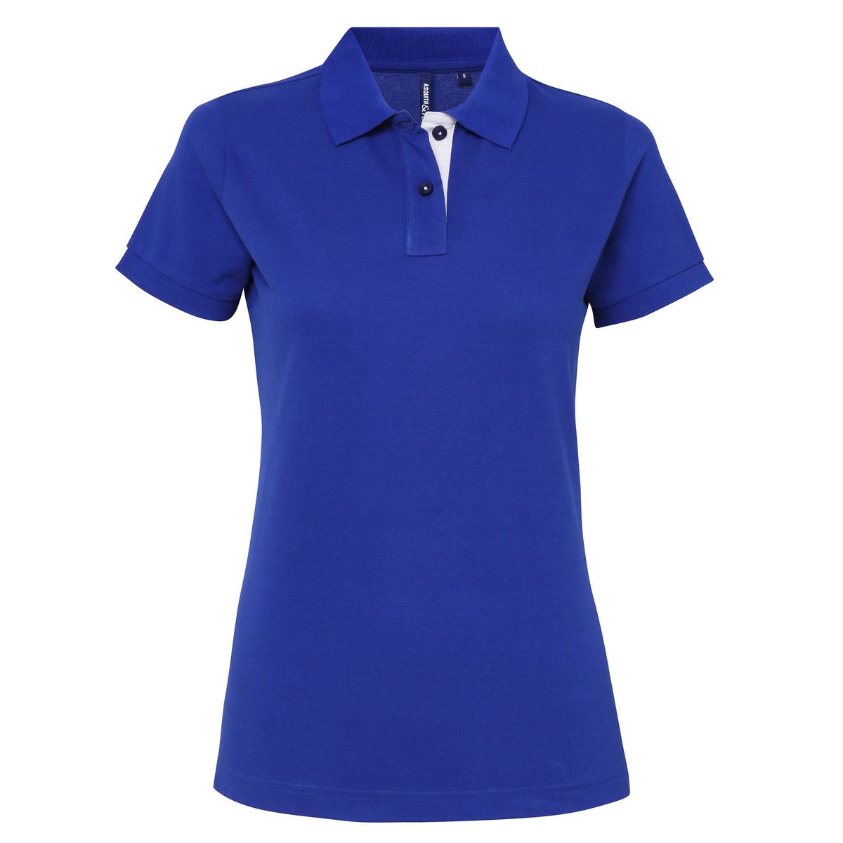 Damen Kontrastbesatz Figurbetontes Poloshirt