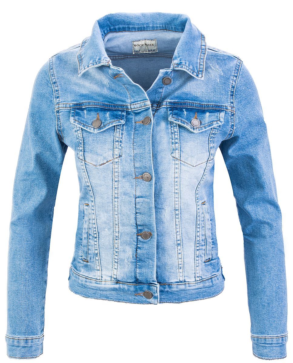 Klassische Jeansjacke mit heller Waschung