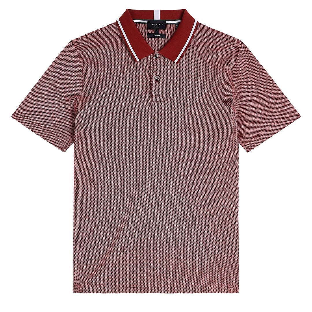 Mini Jacquard-Polohemd mit Stichmuster
