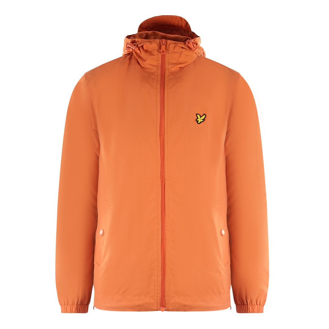 Orangefarbene leichte Kapuzenjacke