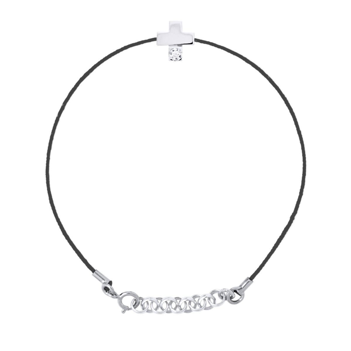 Minimalistisches Diamant-Nylon-Kordelarmband